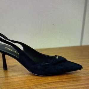 YDN Black Slingback Heels